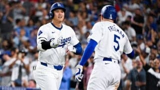 大谷翔平“史上6人目”の「40-40」へ視界良好！3試合ぶり34号「すごくいいホームランになった」フリーマン復帰戦を飾る