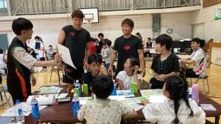 Bリーグタイトルパートナー・りそなグループが子ども向けイベント開催…岡本飛竜、安藤周人とともに“お金”を学ぶ