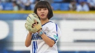 黒髪ボブの元エースチアが豪快一投「ノーバン投球できました」　“リベンジ”成功に感謝
