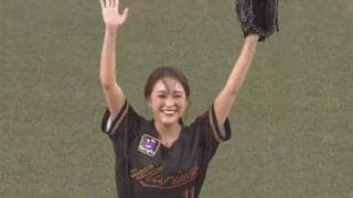 マリンに降臨した美女に場内虜　抜群スタイルから豪快投球…人気歌手にファン大喝采