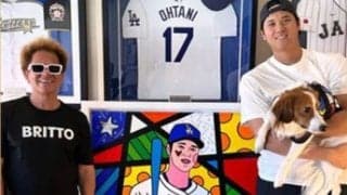 「デコピンまた大きくなった？」大谷翔平が抱っこ…近影に大注目、真美子夫人も笑顔