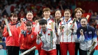 中国卓球女子が振り返る日本との激闘　平野美宇撃破の孫穎莎は「出遅れたが諦めなかった」二冠の陳夢は「チームメイト2人に感謝」【パリ五輪2024】