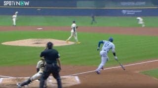 衝撃のスピード！大谷翔平、175キロ“高速ゴロ安打”　鋭い打球にセカンド追いつけず… 秒でライトに到達する瞬間