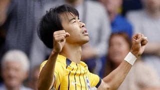 三笘薫「先発完投型」スタイルで復活 今季開幕弾、相手の一発レッド誘発プレーも