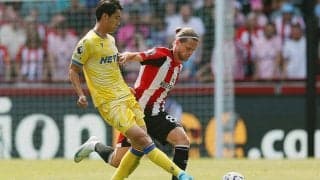 鎌田大地が先発でプレミアデビュー！　攻守に躍動感見せるもチームはブレントフォードに競り負ける【プレミアリーグ】