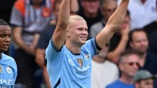 ハーランドがシティ3年目で節目の100試合出場！　ゴール数はペップも「メッシやC・ロナウドみたいな数字」と脱帽の“91発”