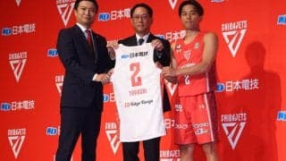 渡邊雄太の入団に「驚き喜んだ」日本電技が千葉Jとユニフォームパートナー契約