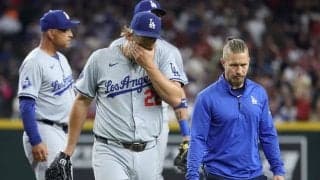 ドジャース・カーショー 大事な首位攻防戦で緊急降板　1被弾3失点で2回持たず　「左足親指の痛み」と球団発表