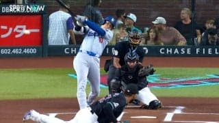 「打球はっや！」大谷翔平の“爆速188キロ弾丸ヒット”にファン衝撃「凄まじい」「すごい当たり」ボールが一瞬で外野に到達した瞬間