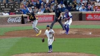 今永昇太に「ブチギレた？」 ボール球であっさり三振… 打ち取られた相手打者が「めっちゃ見てる」