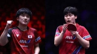 張本智和、松島輝空との注目マッチアップが実現　2024年は1勝1敗の両者、現エースと次世代背負うサウスポーが激突【WTTチャンピオンズマカオ】
