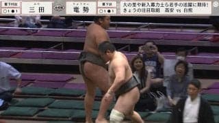 すごい力士が現れた…“坊主頭”の規格外な新人に騒然 「めっちゃ叩かれた」激しい攻めにも“うんうん”納得の白星