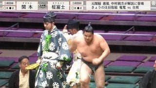 あぶない！ 行司の頭上を力士が…あわやの事態に館内どよめき 「エグい被弾」ファンひやり