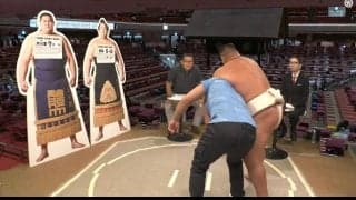 「放送事故になるぞ」パリ五輪レスリング金メダリストが相撲芸人に投げ技……無茶振りに「山本“KID”徳郁が脱臼したやつ」