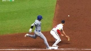 「足が速いってw」大谷翔平、“異次元スピード”でセーフ！「普通ならゲッツーだろw」遊撃手ゴロから打点を稼いでファン驚愕