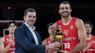 EASLが千葉ジェッツ新ホームアリーナで昨シーズンのチャンピオン＆MVPトロフィー贈呈式開催