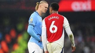 相手の後頭部にボール投げつけたハーランドはお咎めなし！ アーセナル戦での劇的同点ゴール後の行動も処分は何もなし