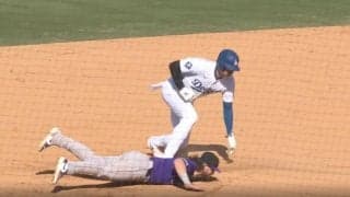 なんだ、ただの天才か… 大谷翔平、衝撃の「神スライディング」 名手もドン引き… 55個目の盗塁が「エグすぎる」