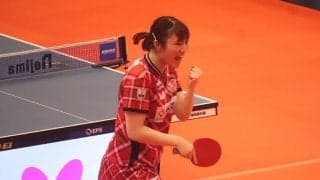 笹尾明日香が殊勲の2点取りを振り返る「なぜ6－10から勝てたか分からない」　指揮官は麻生麗名とのダブルスを評価「上位3つくらいに入る」【Tリーグ】