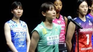 「新リーグ」で“下剋上”狙う人気女子バレーボーラー「全力で戦っていきたい」会見終了後「とても緊張しました」