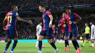 レヴァンドフスキのドブレーテなど5発圧勝のバルセロナが初勝利【CL】