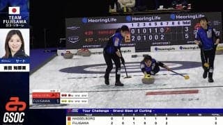 渾身の「ヤーッップ！！」炸裂…吉田知那美、1投で2つのストーンを弾き出す“神ショット” 「しかも残った」視聴者も驚愕