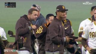 球場騒然！パドレス勝利でダルビッシュ登場→巻き起こる「Beat LA!」大合唱 「次は君たちの番」ネット沸騰