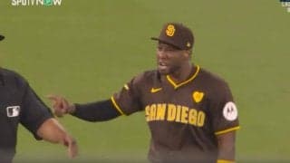 お前のボールはいらねえ！ 迷惑客の暴挙にブチギレ… パドレス外野手が大暴れ→試合中断で最悪の事態に「マナー悪すぎだろ」