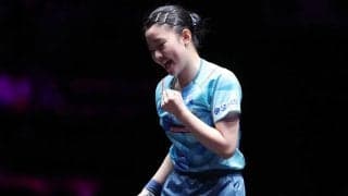 張本美和が2点取り、伊藤美誠も会心ストレート　日本女子が難敵インドを下し決勝進出、中国と金メダルかけて激突【アジア選手権】