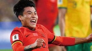 オーストラリアvs中国は1-1で後半へ　中国ワンチャンスで先制、豪州セットプレーで同点に【2026W杯アジア最終予選】