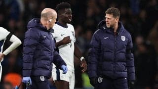 アーセナルに悲報、サカがピッチに座り込みプレー続行不可能…イングランド代表指揮官「検査を受けている。明らかに何かを感じていた」