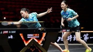 張本美和、木原美悠ペアがシンガポールペアに会心勝利　3－1で下しベスト4進出、金メダル争いにも期待【アジア選手権】