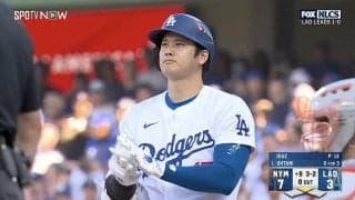 フォアボールだろ！大谷翔平、快音出ず2四球…“微妙判定”に感情露わ 「なかなか打たせてもらえない」異例シーンに注目