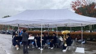 全日本ラリーハイランド：地元の中学校でラリー教室を実施、スタートでは吹奏楽部の演奏も