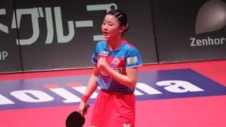 張本美和が第3マッチで赤江夏星に3－1勝利　開幕戦で快勝も「前回のことは全部忘れて新しい気持ちで勝負ができた」【Tリーグ】