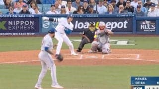 ナメんじゃねえ！ 大谷翔平に「ドン引き」 変則左腕の“魔球”を攻略… 片手一本“技あり爆速打”が「野球IQ高い」