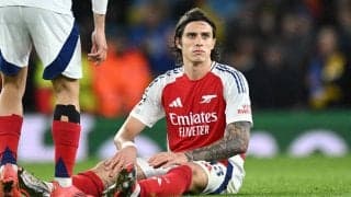 大一番控えるアーセナル守備陣に新たな負傷者…アルテタ監督はカラフィオーリの負傷について「まだ状態はわからない」