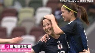 なでしこジャパン、日韓戦ゴールラッシュの口火は「めっちゃ良いセットプレー」長谷川唯の好クロス→北川ひかるのドンピシャヘッド炸裂の瞬間