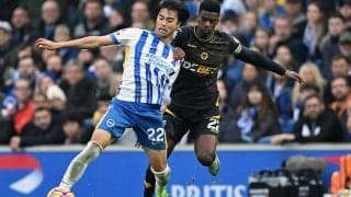 ブライトンが後半終盤の連続失点で最下位ウルブスとドロー…先発の三笘薫は前半に決定機に関与【プレミアリーグ】