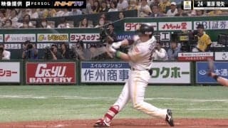 これで入るのか！？キレそうでキレない…！ソフトバンク・栗原陵矢の天才的な“変態打ち”がスゴすぎる