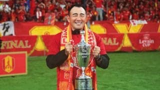 史上初のルヴァン杯3度目制覇も「今日も選手に勝たせてもらった」と名古屋・長谷川健太監督、勝負の決め手は「山岸がPKを決めたこと」