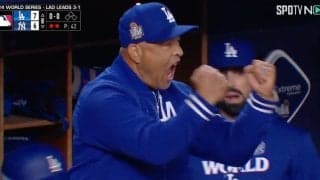 何が起きた？ ド軍・ロバーツ監督、“想定外のハプニング”「乱入？」 まさかの展開に…「どうしたw」「めっちゃウケる」