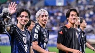 「ランス兄弟のスカイラブハリケーン」アベック弾の伊東純也＆中村敬斗をリーグ・アン公式が『キャプテン翼』風の特製画像で称賛！「純也が支える方だったかw」と話題に