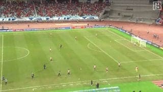 「オモロイやろ？わざとやねん！」前田大然が“自虐”反応？強烈シュートの跳ね返りが顔面直撃する衝撃シーンが話題沸騰「何してんだよ！」「凄いテクニックやな」