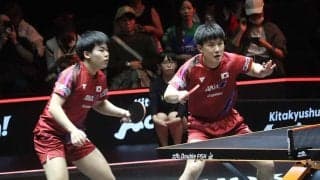 張本智和、松島輝空が振り返ったデュースの攻防「少し力が入った」　エースは「山を張っていた」と仏世界2位ペアを称賛【WTTファイナルズ福岡】