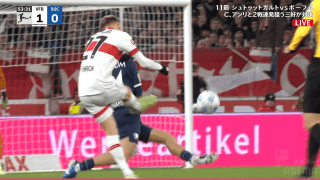 えっ、それ入るの！？“理不尽すぎる内巻きスーパーショット”にファン熱狂！ 驚愕の確率３％ゴールが決まった瞬間「すげー巻いた！」