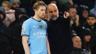 復帰後出場5試合でプレータイム72分…デ・ブライネとの不仲説をペップが正す　「もう26歳でも27歳でもない」