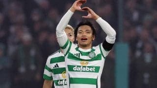 旗手怜央が圧巻胸トラから左足ボレーの決勝弾！　セルティックが頂上決戦制してリーグ6連勝【スコティッシュ・プレミアシップ】