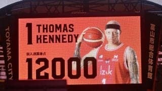 富山のトーマス・ケネディが個人通算1万2000得点を達成…bjリーグ時代含め来日14年目で大記録