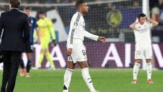 ムバッペが先制点挙げたアタランタ戦で負傷…アンチェロッティ監督「過負荷で、ハムストリングに不快感がある」